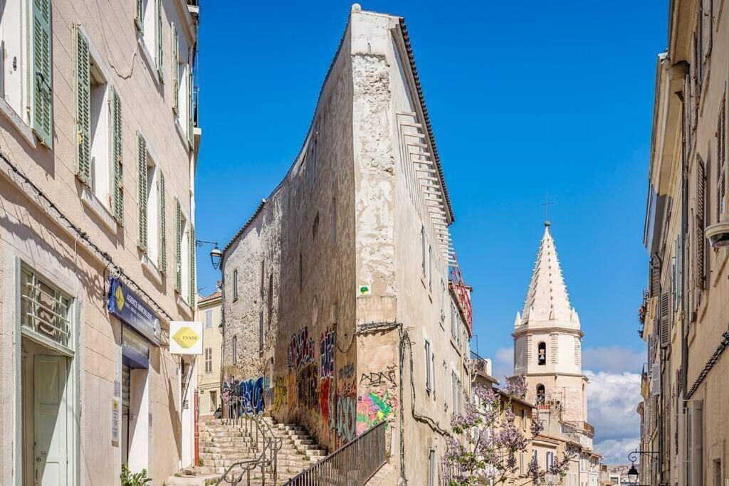 Appartement 5*, Climatise, Avec Terrasse Au Quartier Le Panier Marseille Exteriör bild